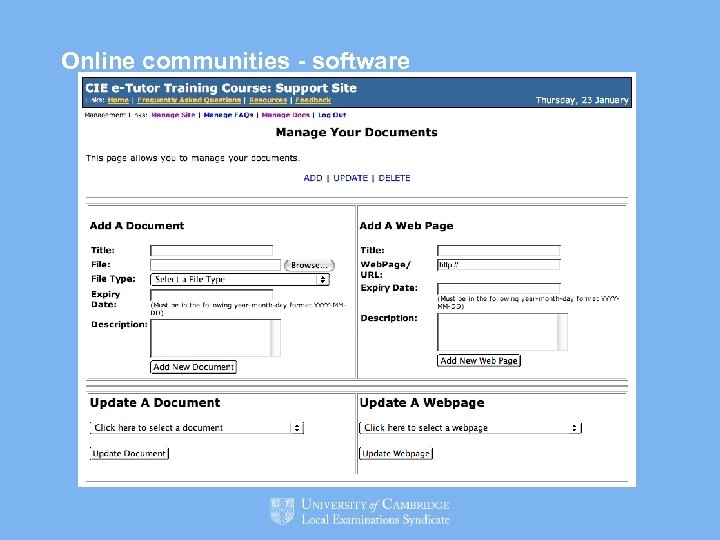 Online communities - software 