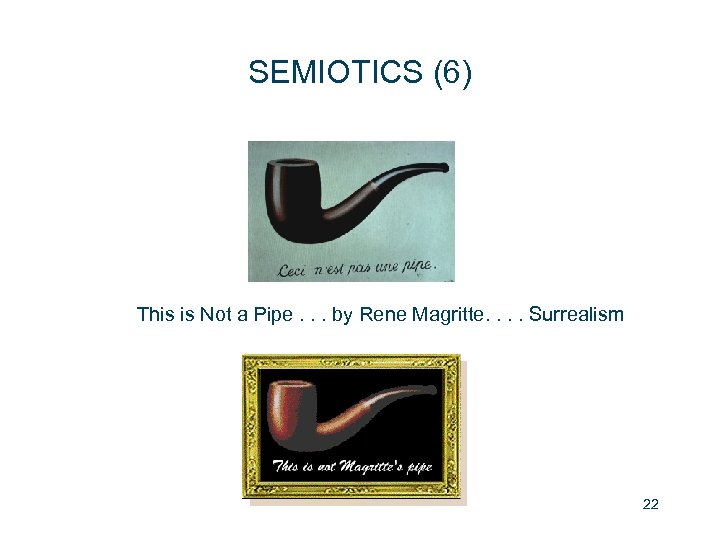 SEMIOTICS (6) This is Not a Pipe. . . by Rene Magritte. . Surrealism
