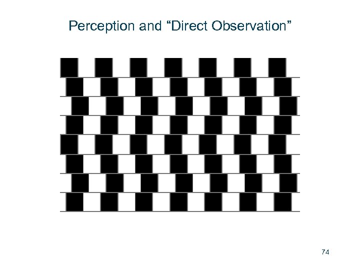 Perception and “Direct Observation” 74 