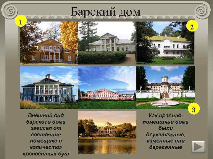 Барский дом 1 2 Внешний вид барского дома зависел от состояния помещика и количества