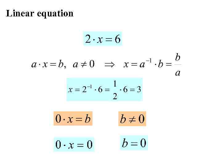 Linear equation 