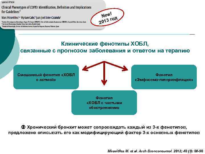 ! New д го 013 2 Клинические фенотипы ХОБЛ, связанные с прогнозом заболевания и