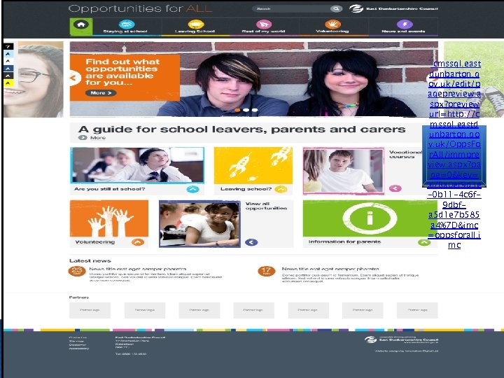 cmssql. east dunbarton. g ov. uk/edit/p agepreview. a spx? preview url=http: //c mssql. eastd