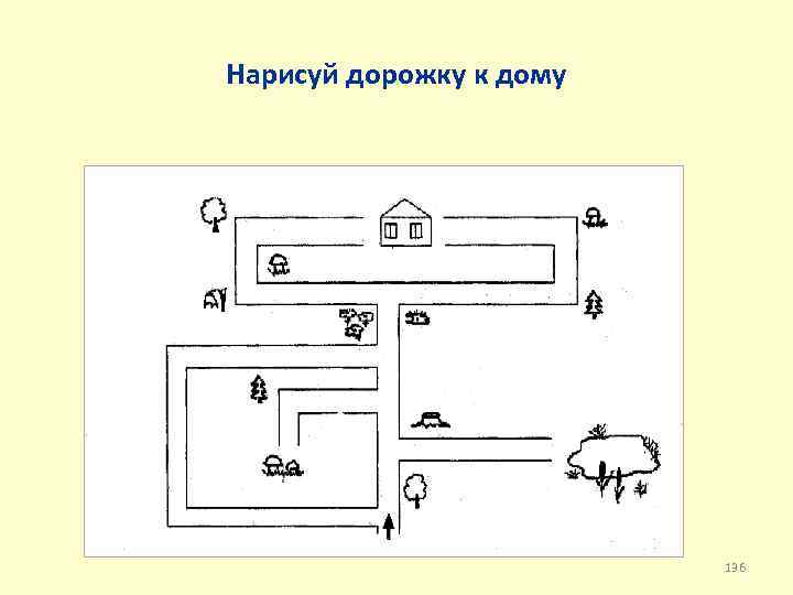 Нарисуй дорожку к дому 136 