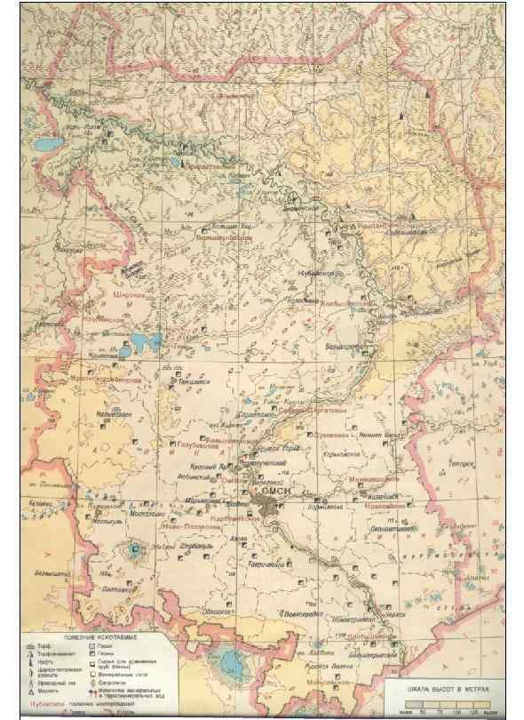 Карта полезных ископаемых омской области
