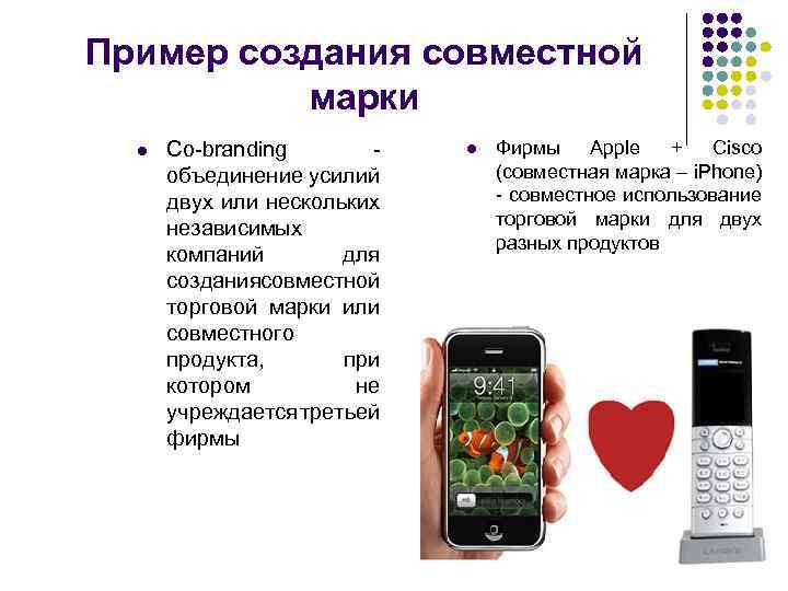 Пример создания совместной марки l Co-branding - объединение усилий двух или нескольких независимых компаний