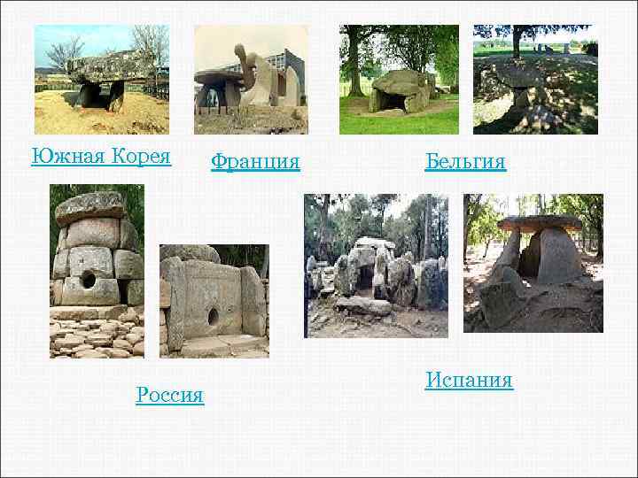 Южная Корея Россия Франция Бельгия Испания 