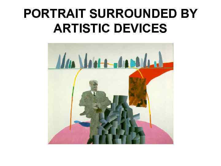 PORTRAIT SURROUNDED BY ARTISTIC DEVICES 