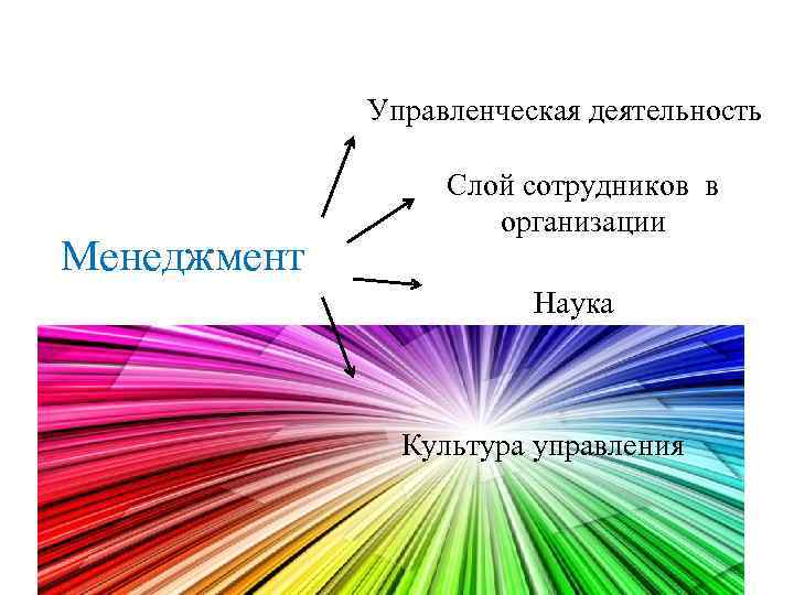 Управленческая деятельность Менеджмент Слой сотрудников в организации Наука Культура управления 