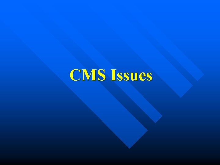 CMS Issues 