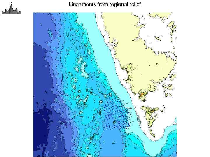Lineaments from regional relief 