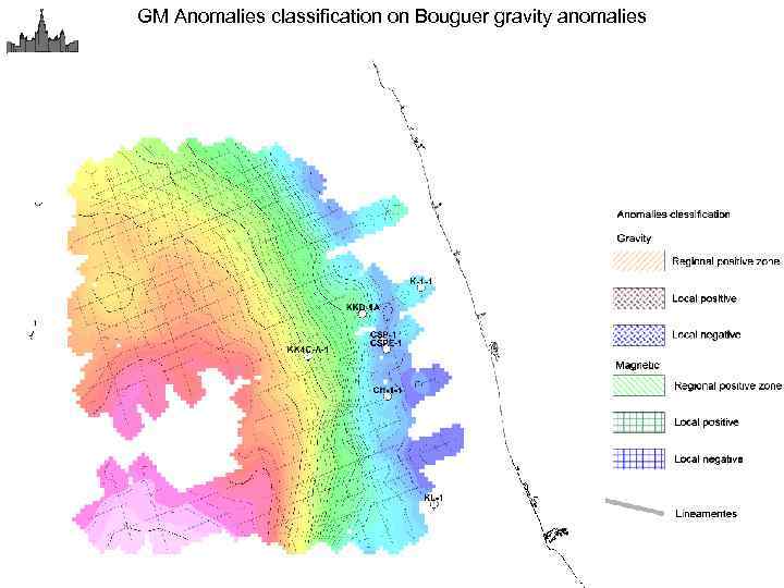 GM Anomalies classification on Bouguer gravity anomalies 