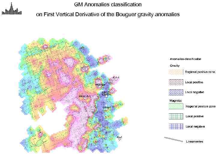 GM Anomalies classification on First Vertical Derivative of the Bouguer gravity anomalies 