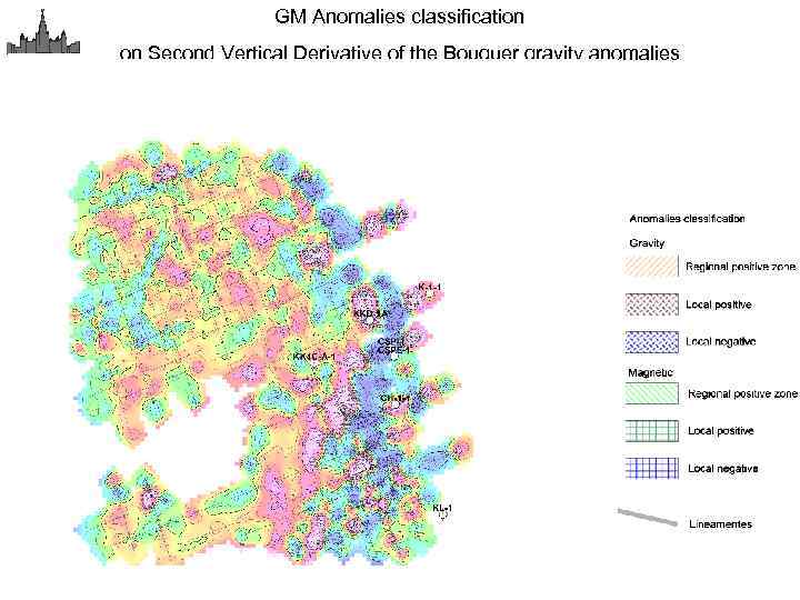 GM Anomalies classification on Second Vertical Derivative of the Bouguer gravity anomalies 