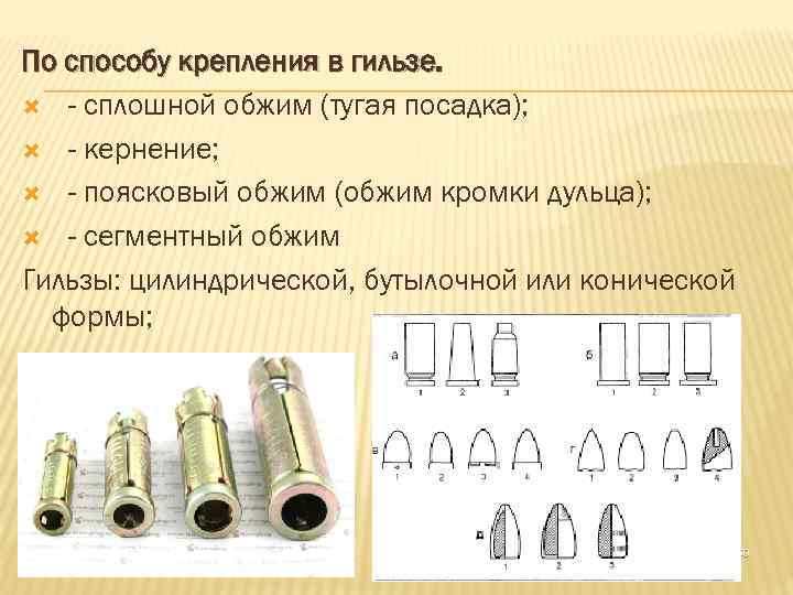 Описание гильзы криминалистика образец