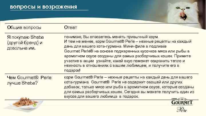 вопросы и возражения Общие вопросы Ответ Я покупаю Sheba (другой бренд) и довольна им.