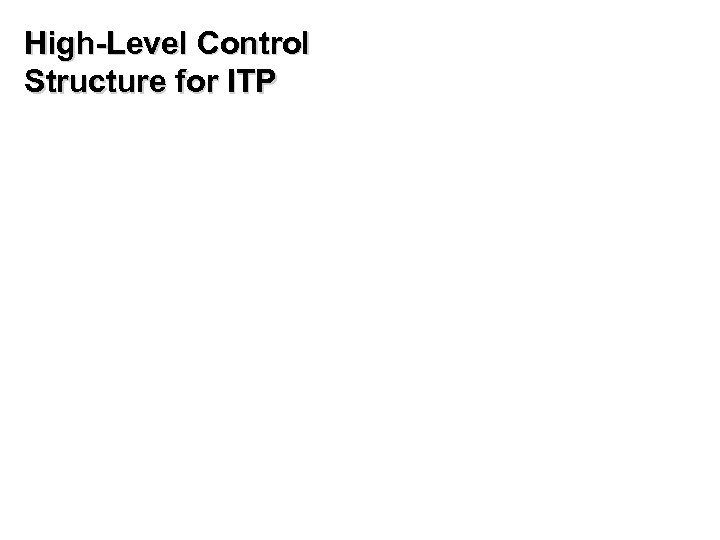 High-Level Control Structure for ITP 
