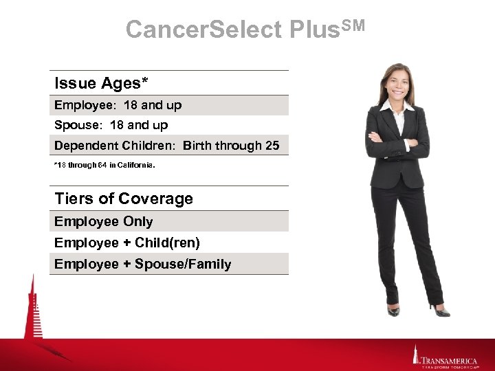 Cancer. Select Plus. SM Issue Ages* Employee: 18 and up Spouse: 18 and up