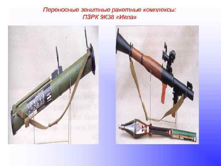 Переносные зенитные ракетные комплексы: ПЗРК 9 К 38 «Игла» 