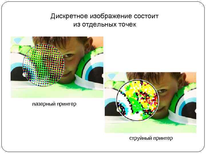 Дискретное изображение состоит из отдельных точек лазерный принтер струйный принтер 