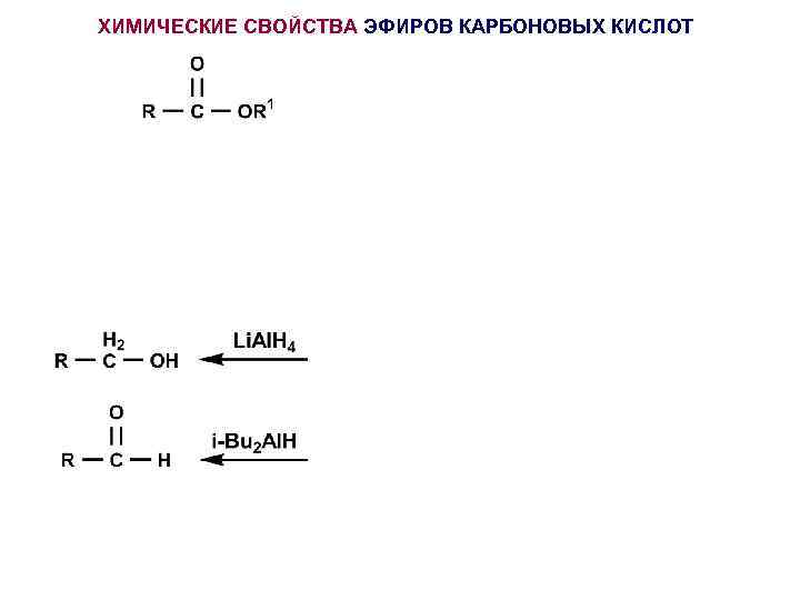 Химические свойства эфиров