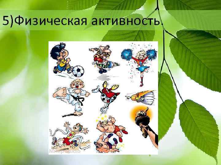 5)Физическая активность. 