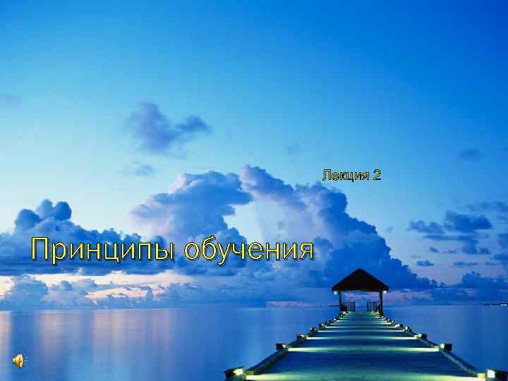 Лекция 2 Принципы обучения 