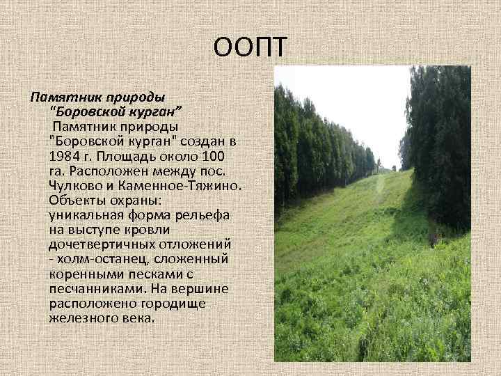 ООПТ Памятник природы 