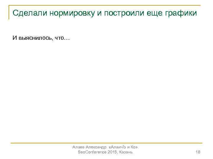 Сделали нормировку и построили еще графики И выяснилось, что… Алаев Александр. «Алаич. Ъ и
