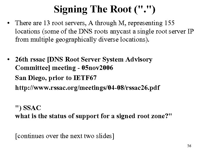 Signing The Root (