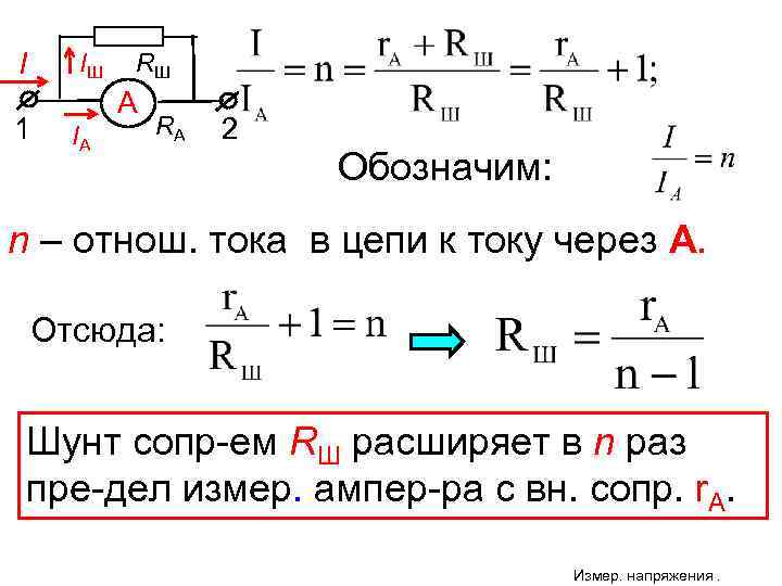 Сопротивление шунта