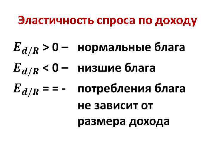 Эластичность спроса по доходу • 