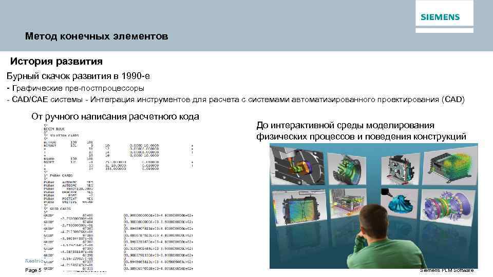 Метод конечных элементов История развития Бурный скачок развития в 1990 -е - Графические пре-постпроцессоры