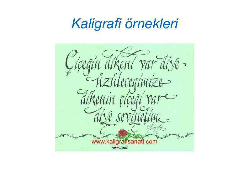 Kaligrafi örnekleri 