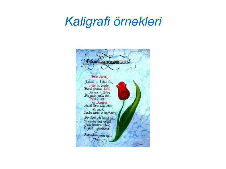 Kaligrafi örnekleri 