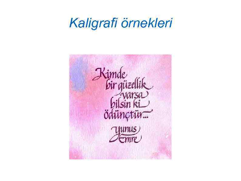 Kaligrafi örnekleri 