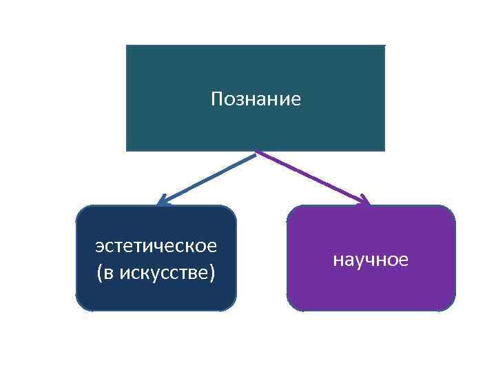 Познание эстетическое (в искусстве) научное 