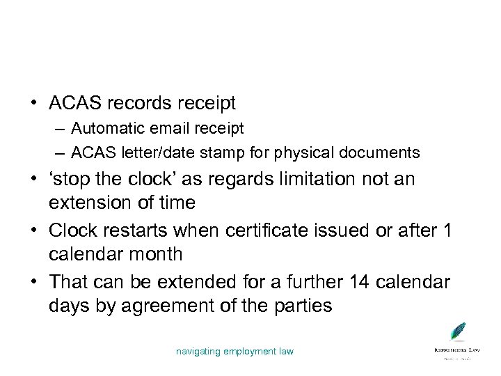  • ACAS records receipt – Automatic email receipt – ACAS letter/date stamp for