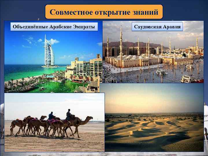 Совместное открытие знаний Объединённые Арабские Эмираты Саудовская Аравия 
