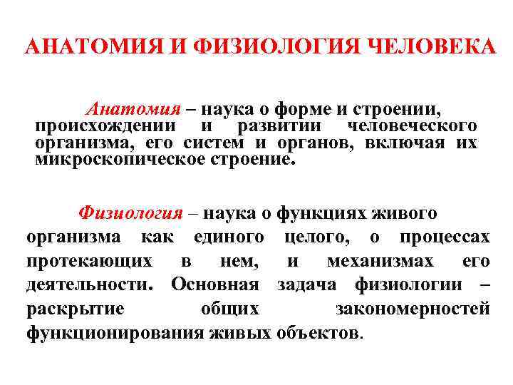 Науки о человеке. Анатомия определение. Физиология. Отличие анатомии от физиологии. Анатомия и физиология человека определение.