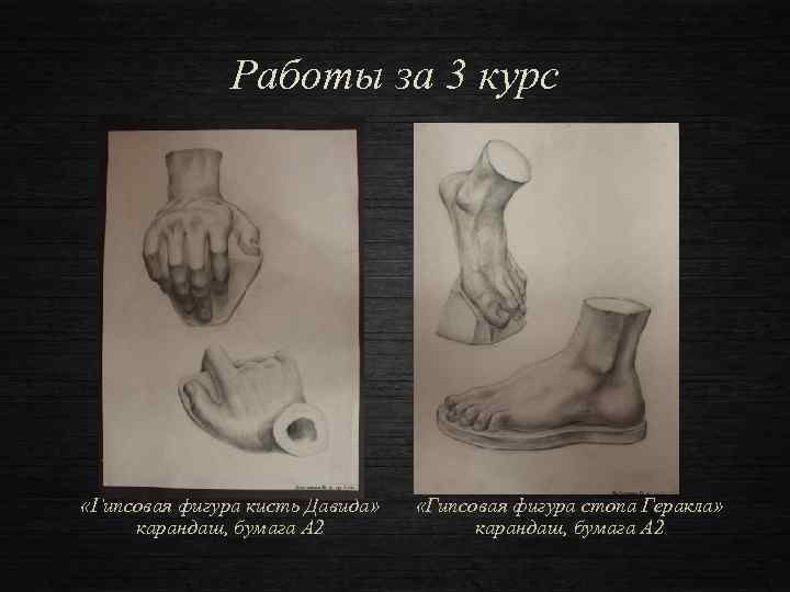 Кисть гипсовая академический рисунок