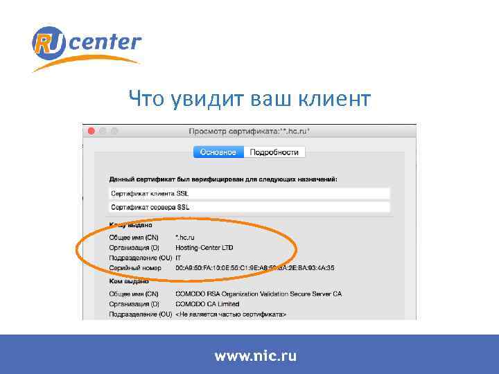 Что увидит ваш клиент 