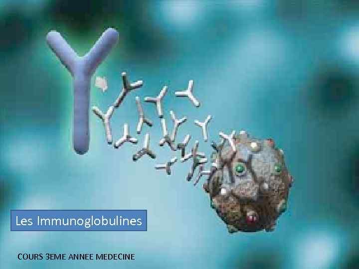 Les Immunoglobulines COURS 3 EME ANNEE MEDECINE