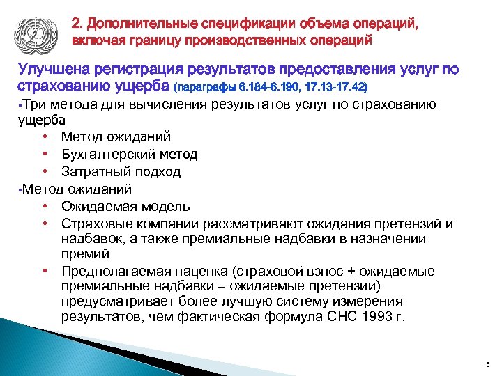 2. Дополнительные спецификации объема операций, включая границу производственных операций Улучшена регистрация результатов предоставления услуг