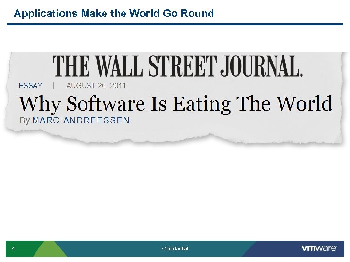 Applications Make the World Go Round 4 Confidential 