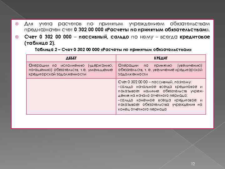  Для учета расчетов по принятым учреждением обязательствам предназначен счет 0 302 00 000