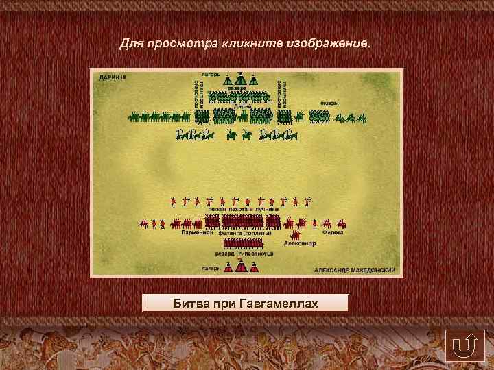 Для просмотра кликните изображение. Битва при Гавгамеллах 