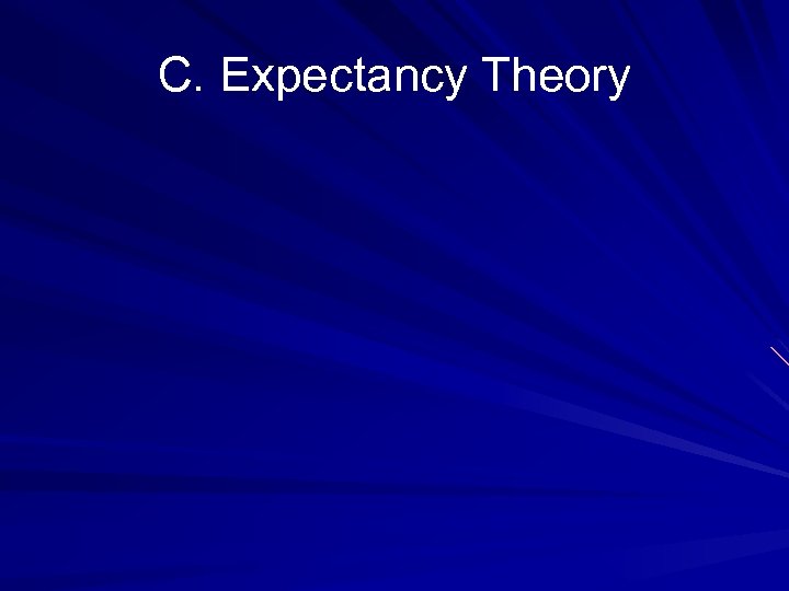 C. Expectancy Theory 