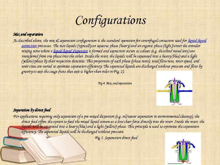 Configurations Mix and separation As described above, the mix & separation configuration is the