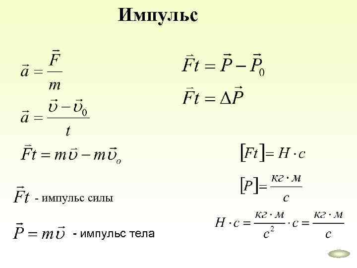 Импульс - импульс силы - импульс тела 